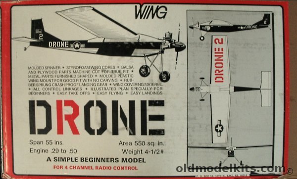 Wing Drone - 55 inch Wingspan RC Trainer Beginners Model plastic model kit